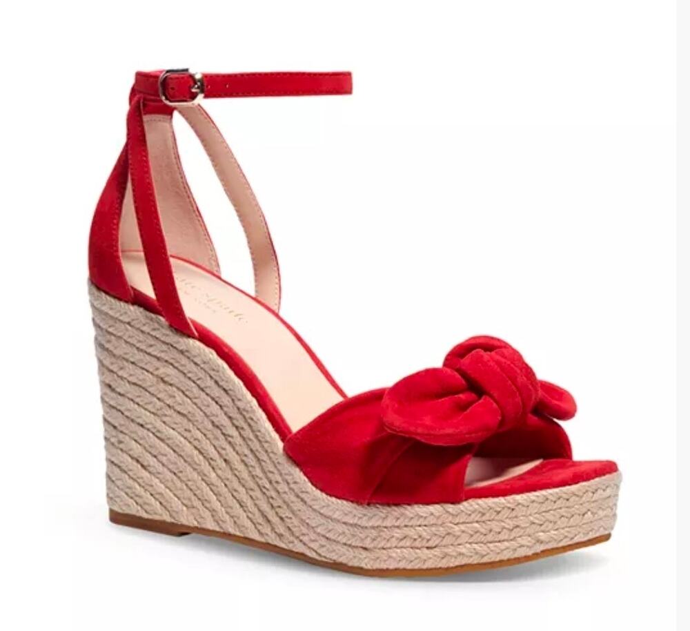 Kate Spade Tianna Espadrille Wedge Suede Sandals. Size 9.5  Ret. $198